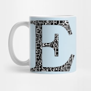 E Filled - Typography Mug